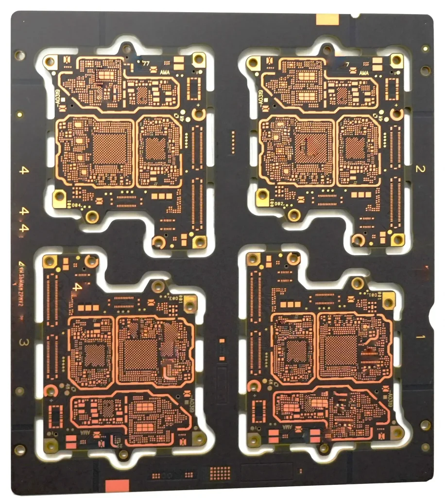30+ layer high-frequency HDI PCB with mSAP fine line process and low DK substrate