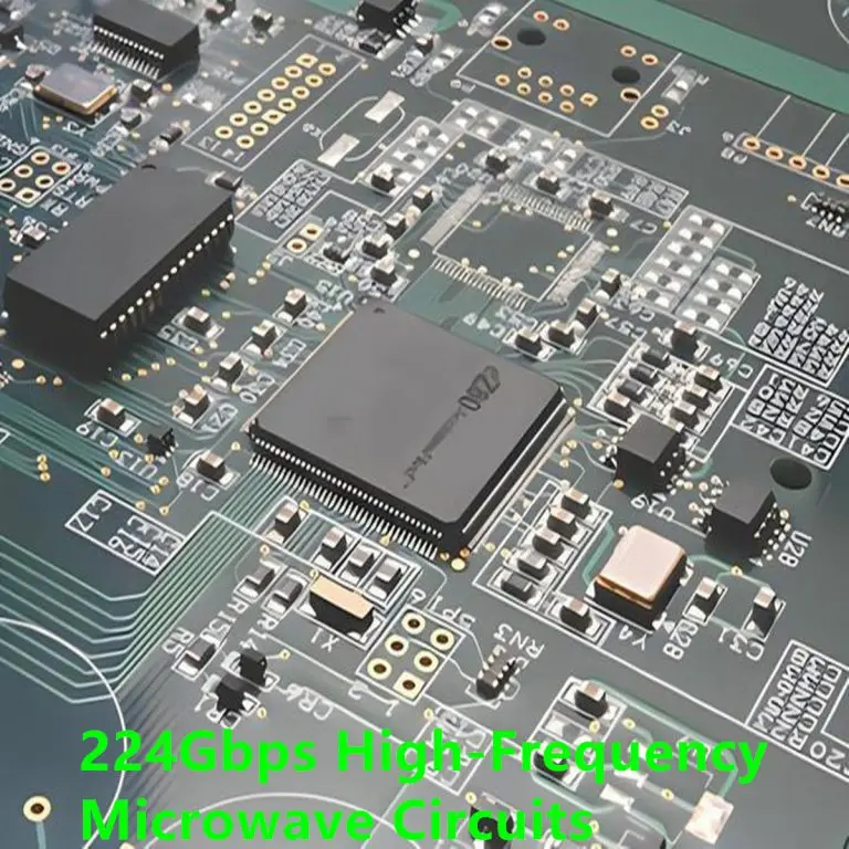 224Gbps high-frequency microwave circuit PCB for high-speed communication and RF applications