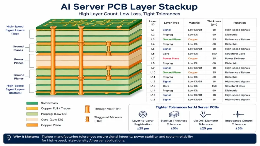 AI Server PCB Layer Stackup