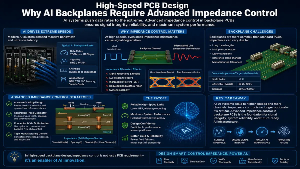 High-Speed PCB Design: Why AI Backplanes Require Advanced Impedance Control