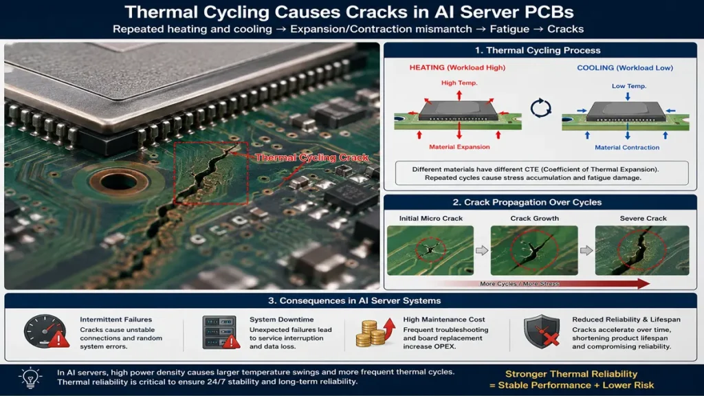 Thermal Cycling Cracking Diagram
