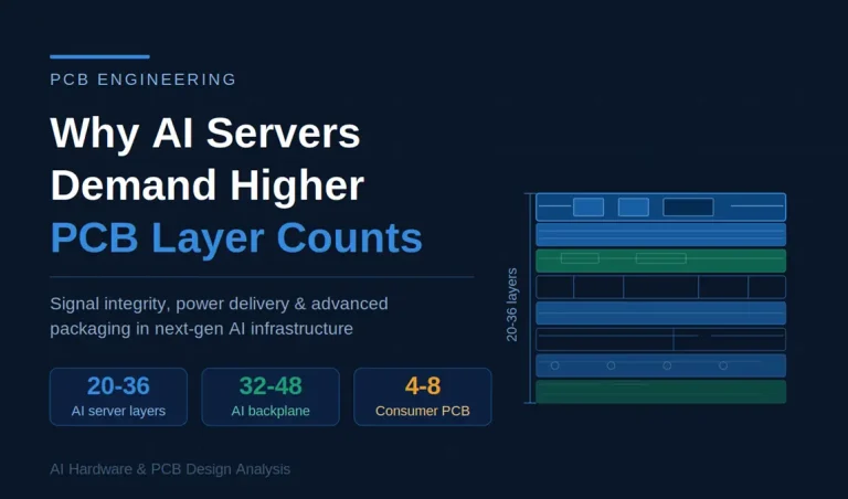 Why AI Servers Demand Higher PCB Layer Counts: A comparison of stackup layers for 224G PAM4 AI servers and backplanes.