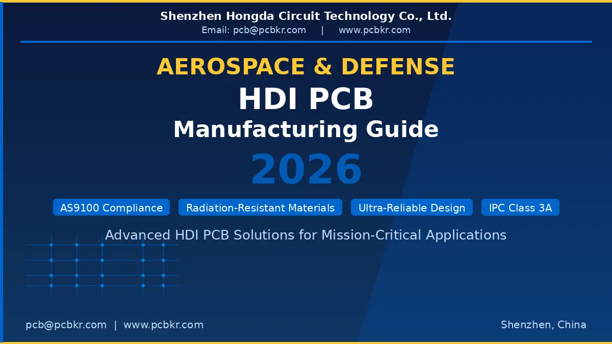 Aerospace & Defense HDI PCB 2026 Manufacturing Guide, AS9100 certified ultra-reliable aerospace PCB cover