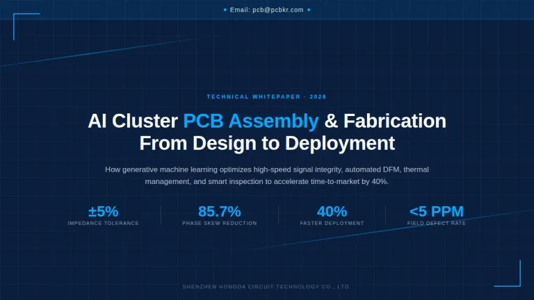 High-density AI cluster PCB assembly and fabrication services by Shenzhen Hongda Circuit Technology