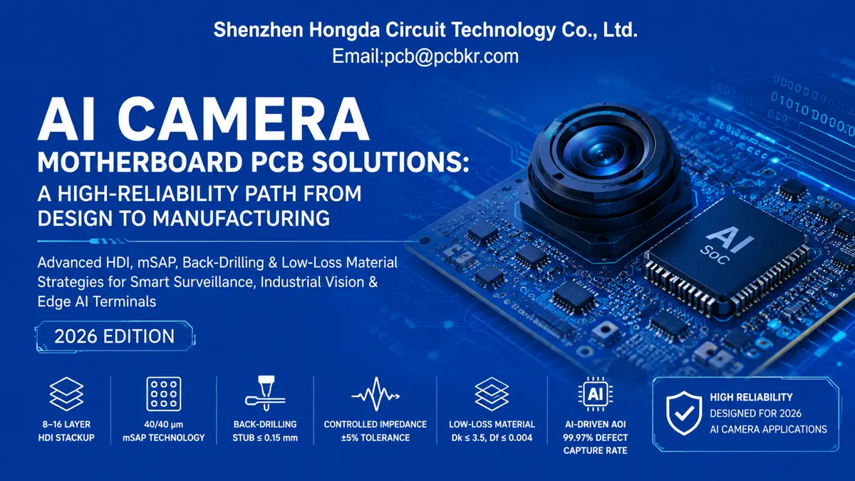 Shenzhen Hongda Circuit Technology AI camera PCBs solutions and manufacturing capabilities in 2026
