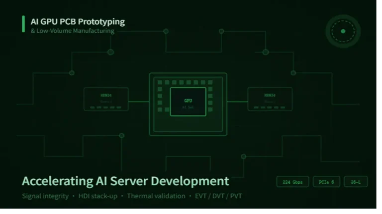How Do AI GPU PCB Prototype and Low-Volume PCB Manufacturing Accelerate AI Server Development?