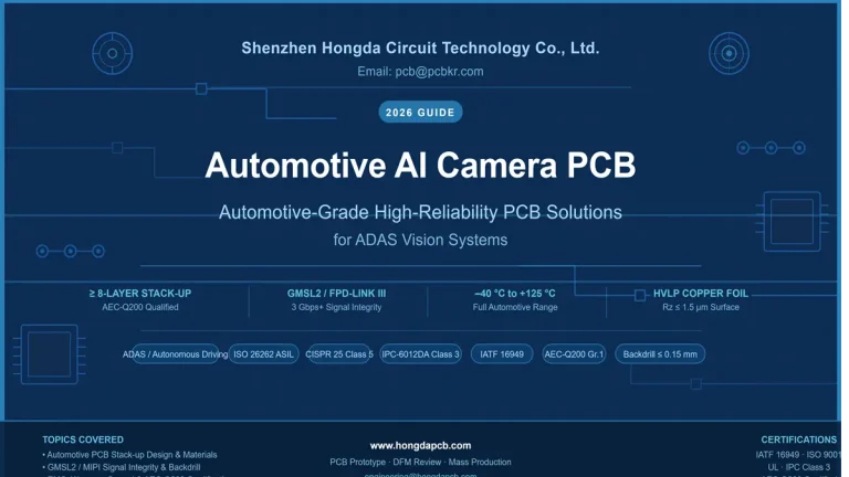 Shenzhen Hongda 2026 automotive AI Camera PCB design and technical reference guide overview