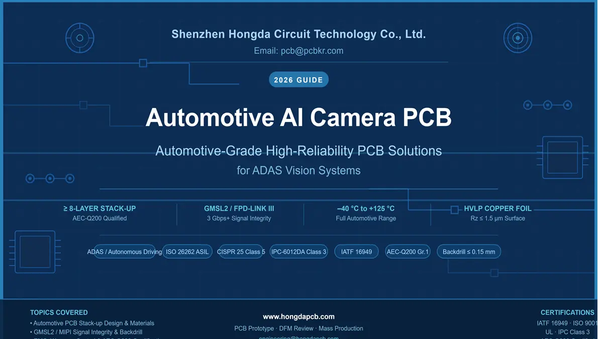 Shenzhen Hongda 2026 automotive AI Camera PCB design and technical reference guide overview