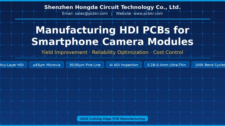HDI PCB for Smartphones cover - Manufacturing HDI PCBs for Smartphone Camera Modules 2026 technology | Hongda Circuit