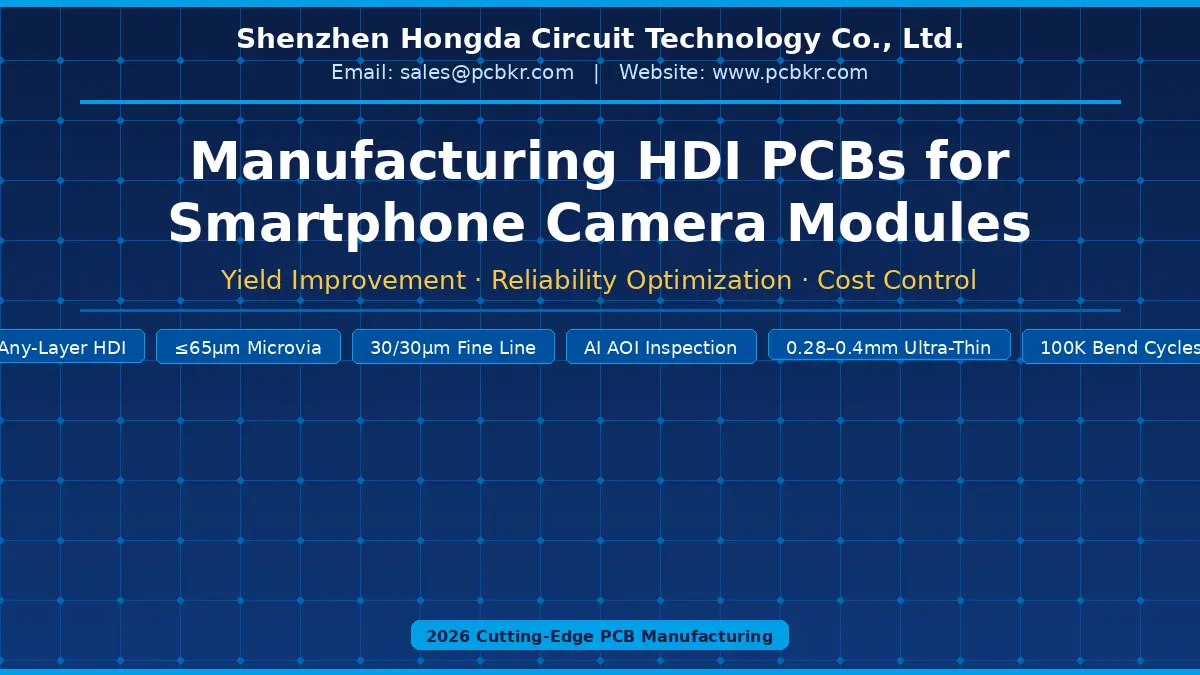 HDI PCB for Smartphones cover - Manufacturing HDI PCBs for Smartphone Camera Modules 2026 technology | Hongda Circuit