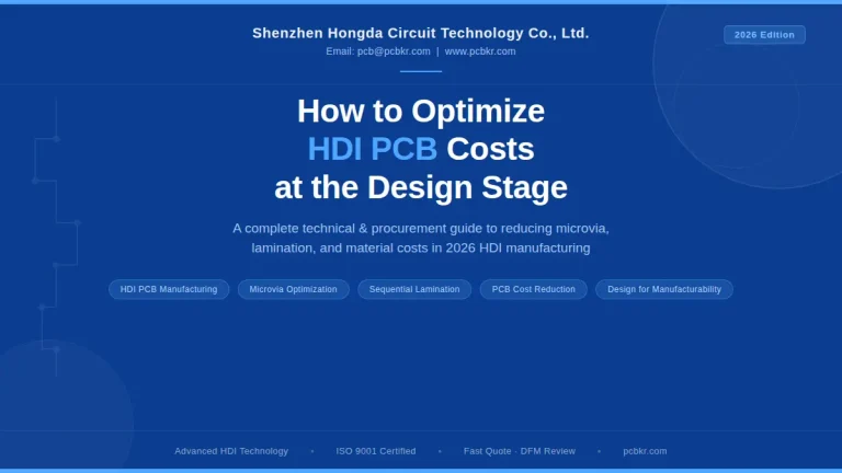 How to optimize HDI PCB costs at the design stage - Shenzhen Hongda Circuit Technology 2026 guide