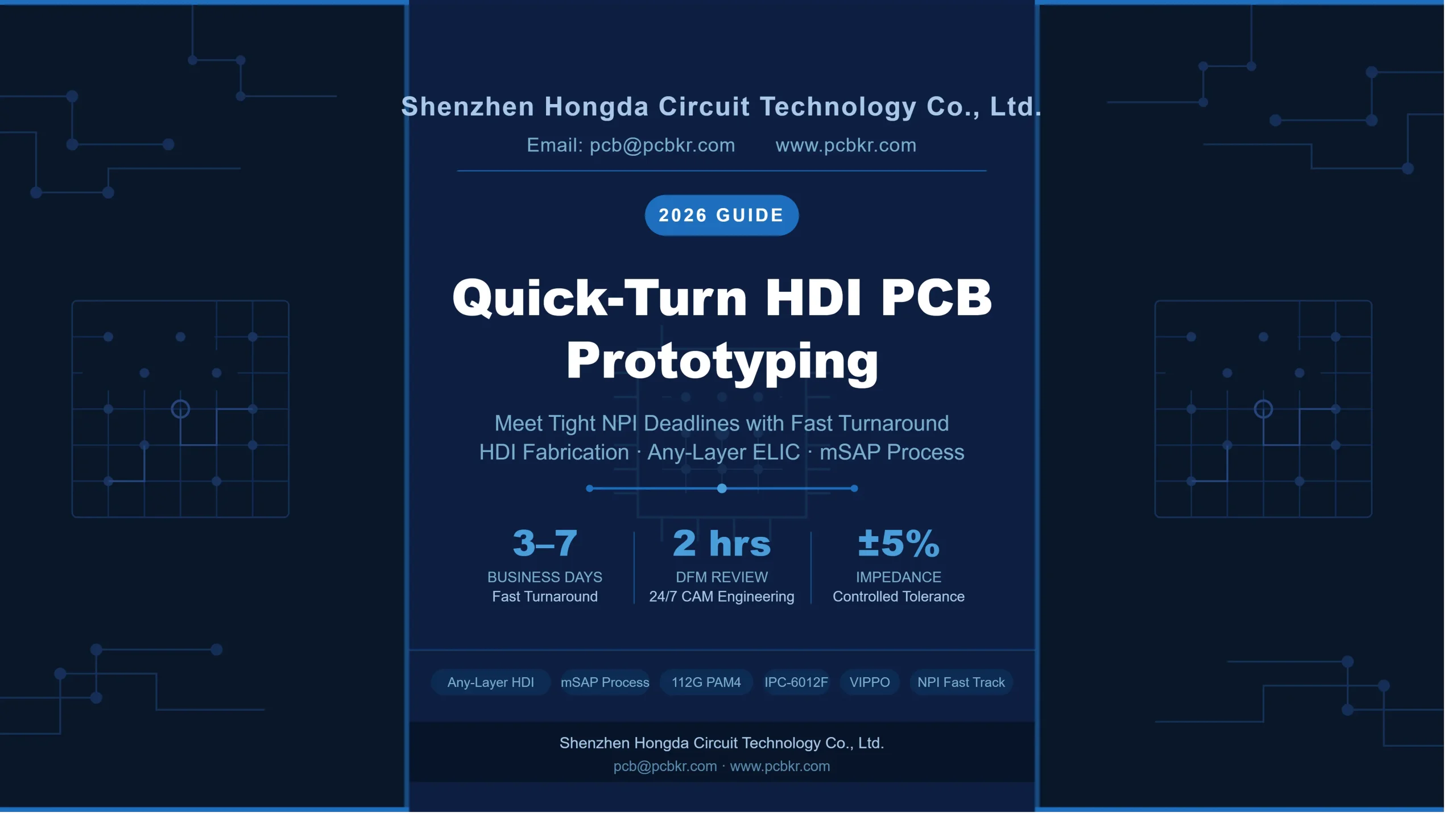 Quick turn HDI PCB prototype and fast turnaround HDI fabrication in China by Shenzhen Hongda Circuit Technology Co., Ltd.