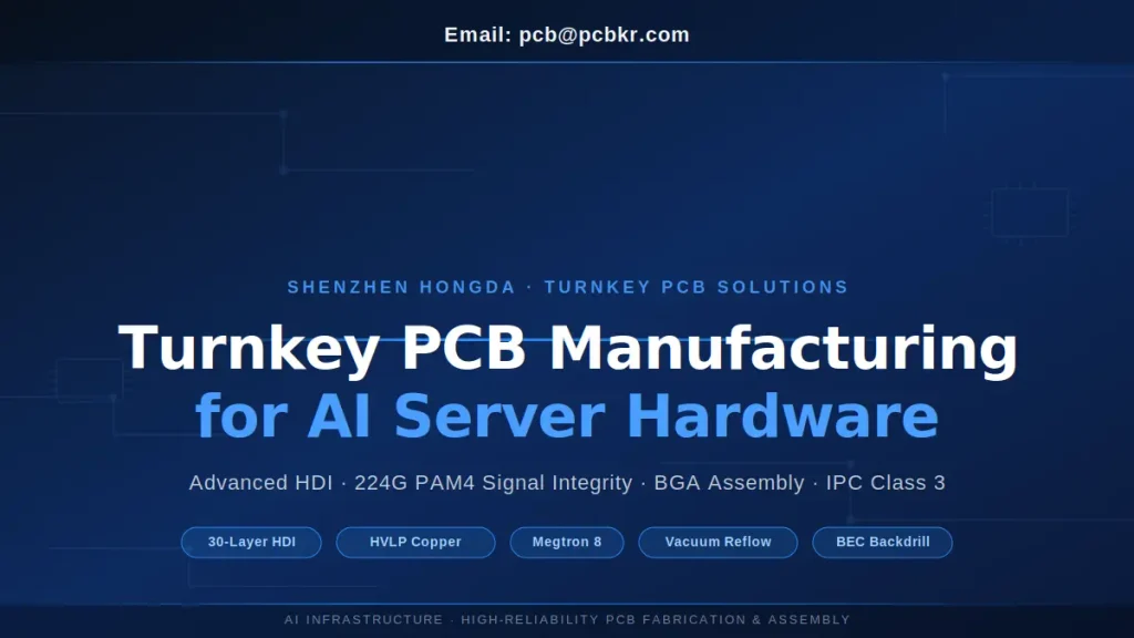 Turnkey AI Server PCB Manufacturing for 224G PAM4 by Shenzhen Hongda