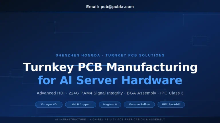 Turnkey AI Server PCB Manufacturing for 224G PAM4 by Shenzhen Hongda