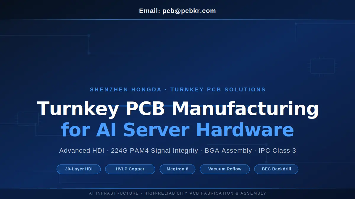 Turnkey AI Server PCB Manufacturing for 224G PAM4 by Shenzhen Hongda