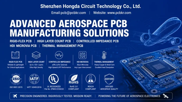 AS9100D certified aerospace rigid-flex PCB manufacturing solutions by Hongda Circuit