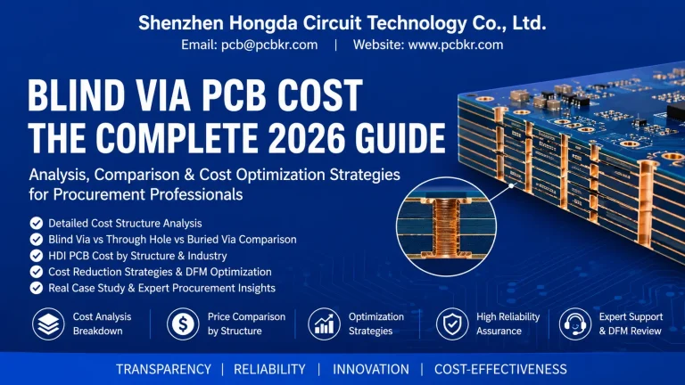 Blind via PCB cost breakdown and optimization guide 2026 by Hongda Circuit