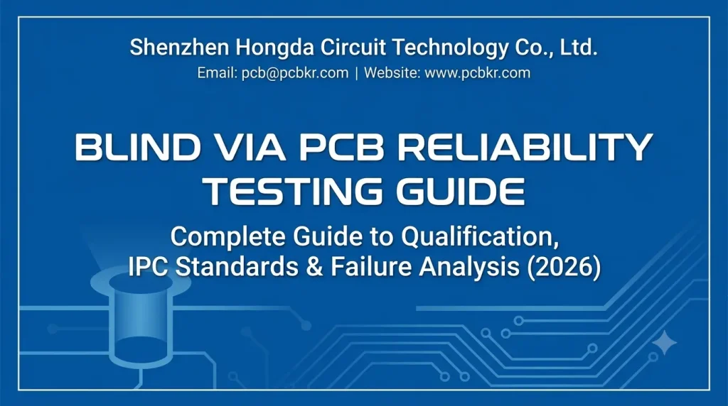 Blind Via PCB Reliability Testing Guide by Shenzhen Hongda Circuit Technology