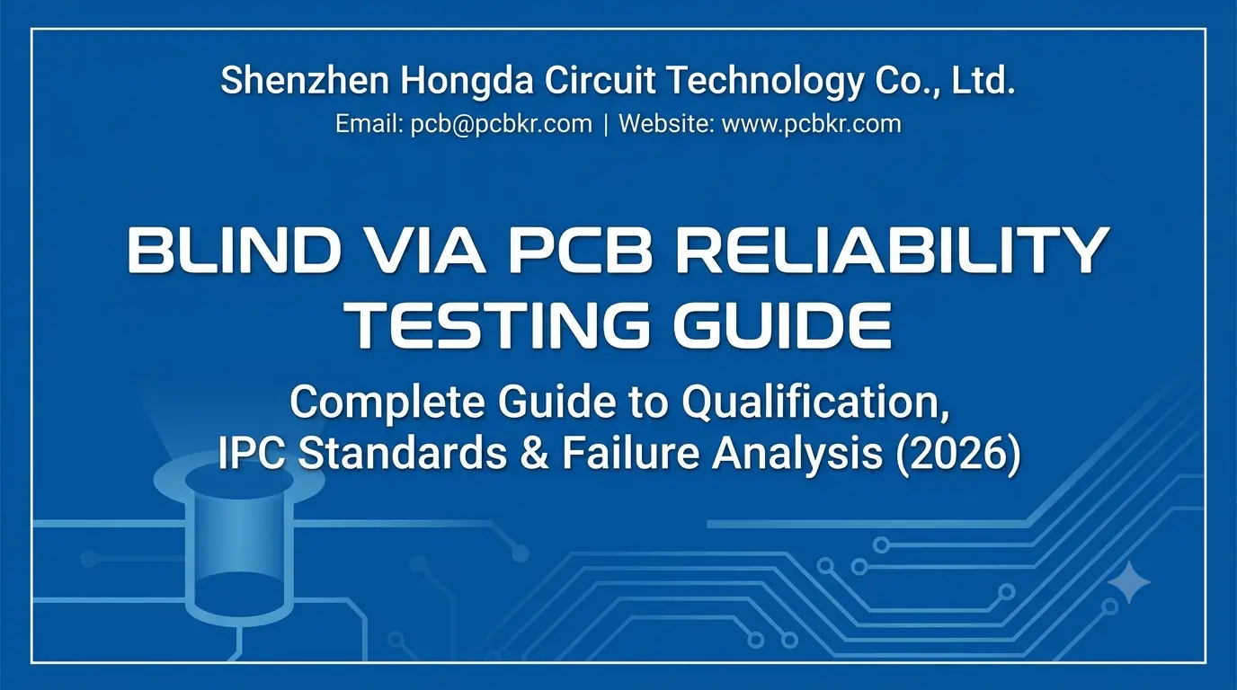 Blind Via PCB Reliability Testing Guide by Shenzhen Hongda Circuit Technology