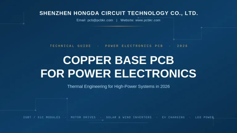 Shenzhen Hongda Circuit Technical Guide: Copper Base PCB for Power Electronics