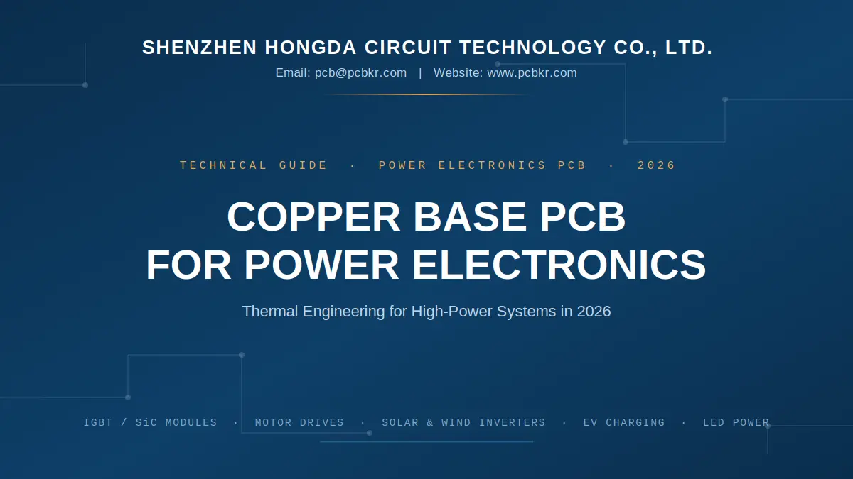 Shenzhen Hongda Circuit Technical Guide: Copper Base PCB for Power Electronics