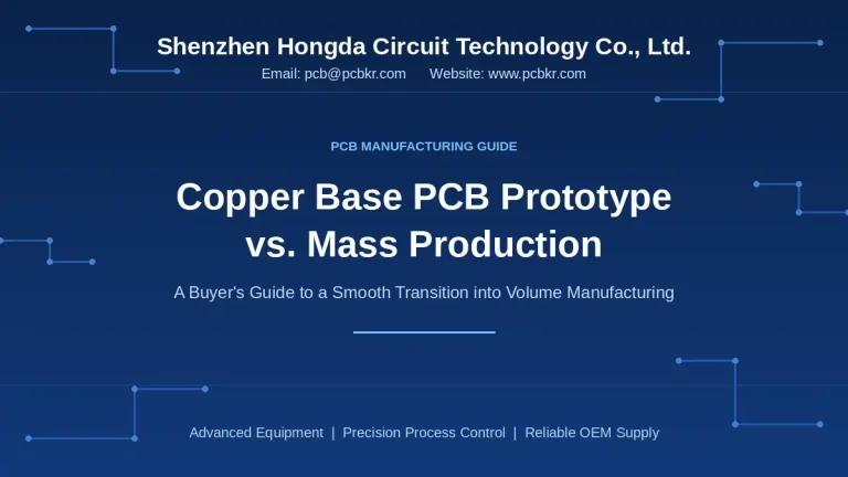 Copper base PCB prototype vs mass production transition guide by Hongda Circuit