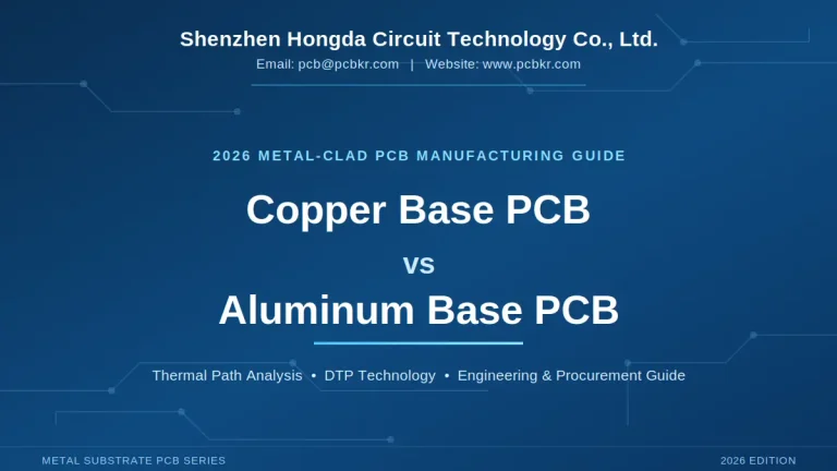 Copper Base PCB vs Aluminum Base PCB thermal management comparison guide by Shenzhen Hongda Circuit Technology.