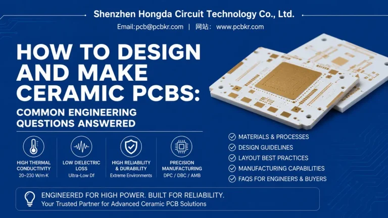 Custom ceramic circuit board showcasing high precision DPC and DBC metallization by Shenzhen Hongda Circuit Technology.