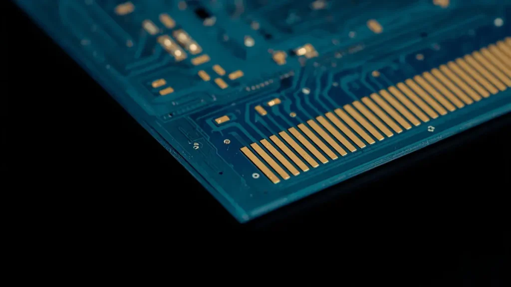 Custom Gold Finger PCB with 45-degree Beveled Edge manufactured by Hongda Circuit