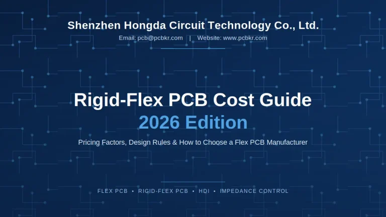 2026 Rigid-flex and flex PCB cost guide by Shenzhen Hongda Circuit Technology.