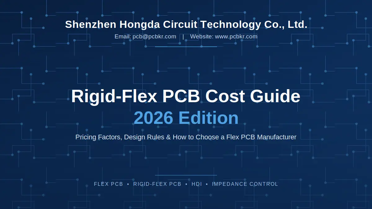 2026 Rigid-flex and flex PCB cost guide by Shenzhen Hongda Circuit Technology.