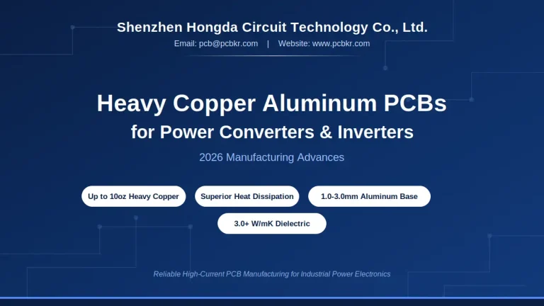 Heavy copper aluminum PCB engineered for superior heat dissipation in industrial power converters and inverters