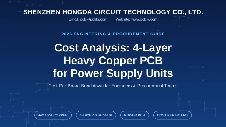 Cost Analysis of 4-Layer Heavy Copper PCB for Power Supply Units by Shenzhen Hongda Circuit Technology