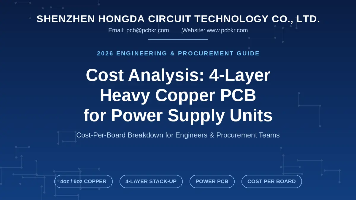 Cost Analysis of 4-Layer Heavy Copper PCB for Power Supply Units by Shenzhen Hongda Circuit Technology