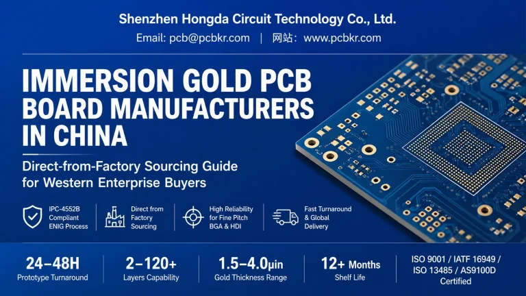 Immersion Gold PCB Board Manufacturers in China - Direct Sourcing Guide Banner by Shenzhen Hongda Circuit Technology