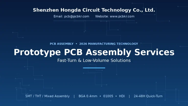 Fast-turn prototype PCB assembly services and low-volume PCBA solutions by Shenzhen Hongda Circuit Technology