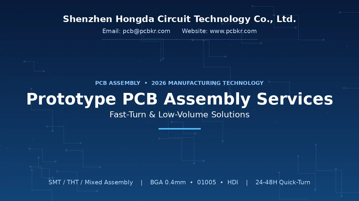 Fast-turn prototype PCB assembly services and low-volume PCBA solutions by Shenzhen Hongda Circuit Technology