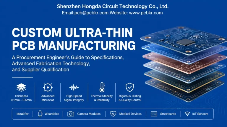 Custom ultra thin PCB manufacturing guide by Hongda Circuit