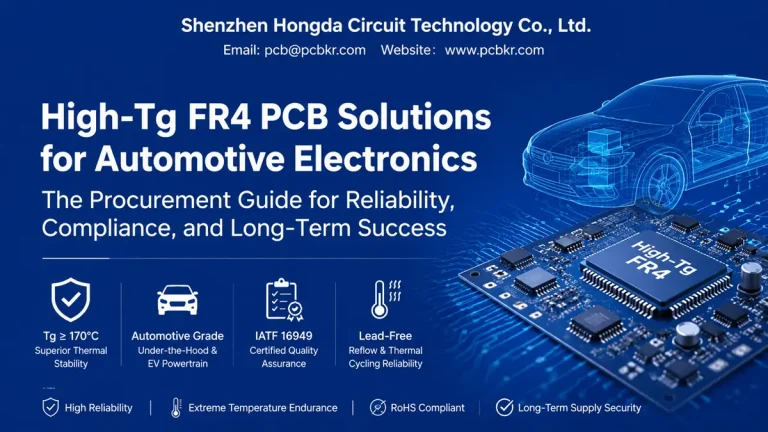 High-Tg FR4 PCB Solutions for Automotive Electronics by Shenzhen Hongda Circuit