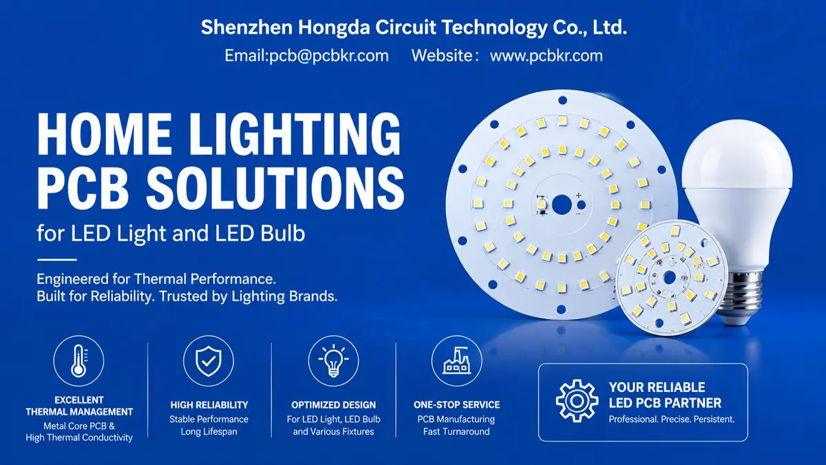 Home Lighting PCB Solutions for LED Light PCB and LED Bulb PCB by Hongda Circuit