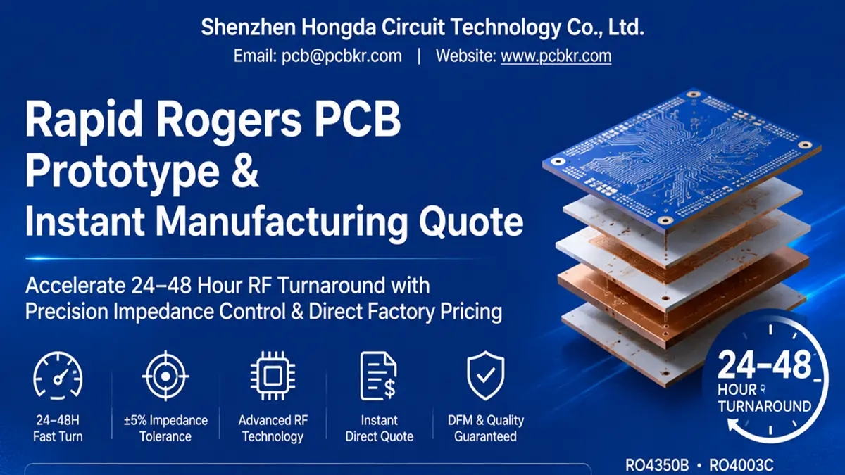 rogers 4350 pcb cheap with precision impedance control by Hongda Circuit