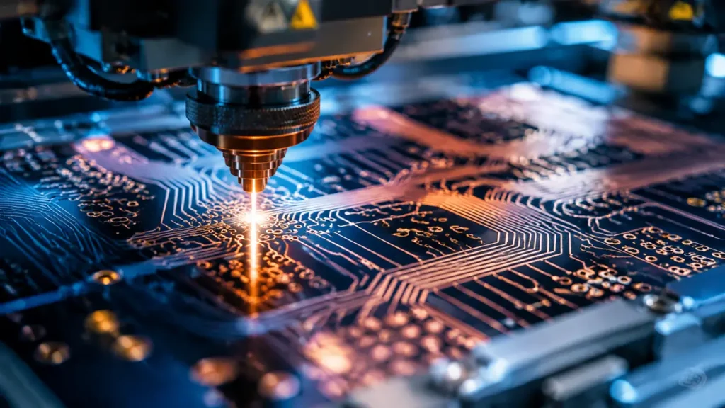 High-precision laser microvia drilling and fine-line mSAP manufacturing process on Rogers PCB substrate
