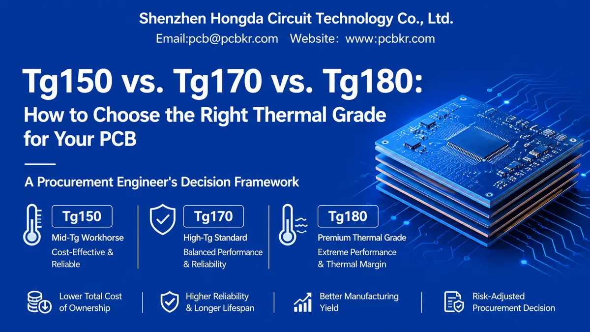 Tg150 vs. Tg170 vs. Tg180 FR4 PCB material selection guide and decision framework by Hongda Circuit