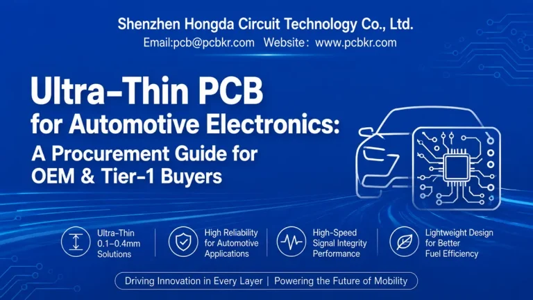 Ultra thin automotive PCB procurement guide for OEM and Tier-1 buyers by Hongda Circuit