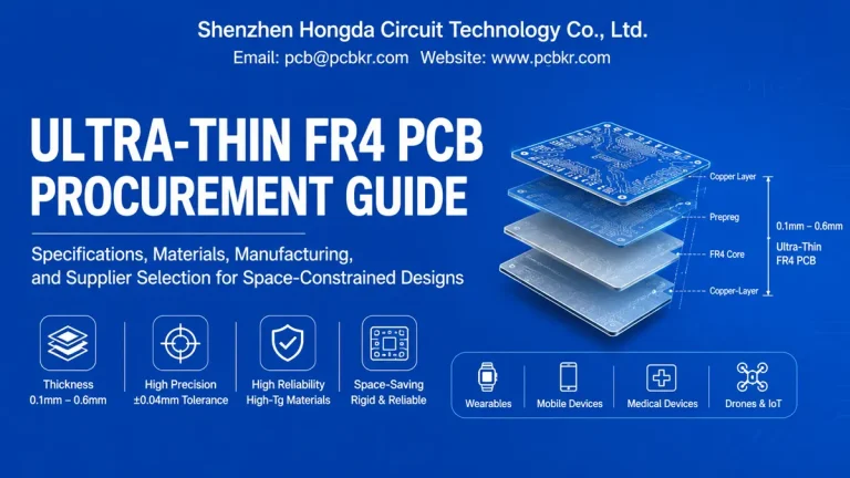 Ultra thin FR4 PCB procurement guide and stackup specifications by Shenzhen Hongda Circuit Technology