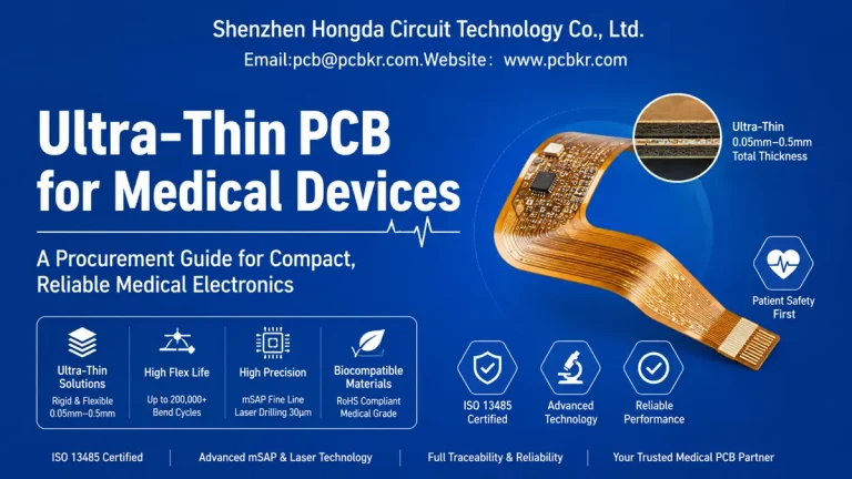 Ultra-thin PCB for medical devices procurement guide by Shenzhen Hongda Circuit Technology