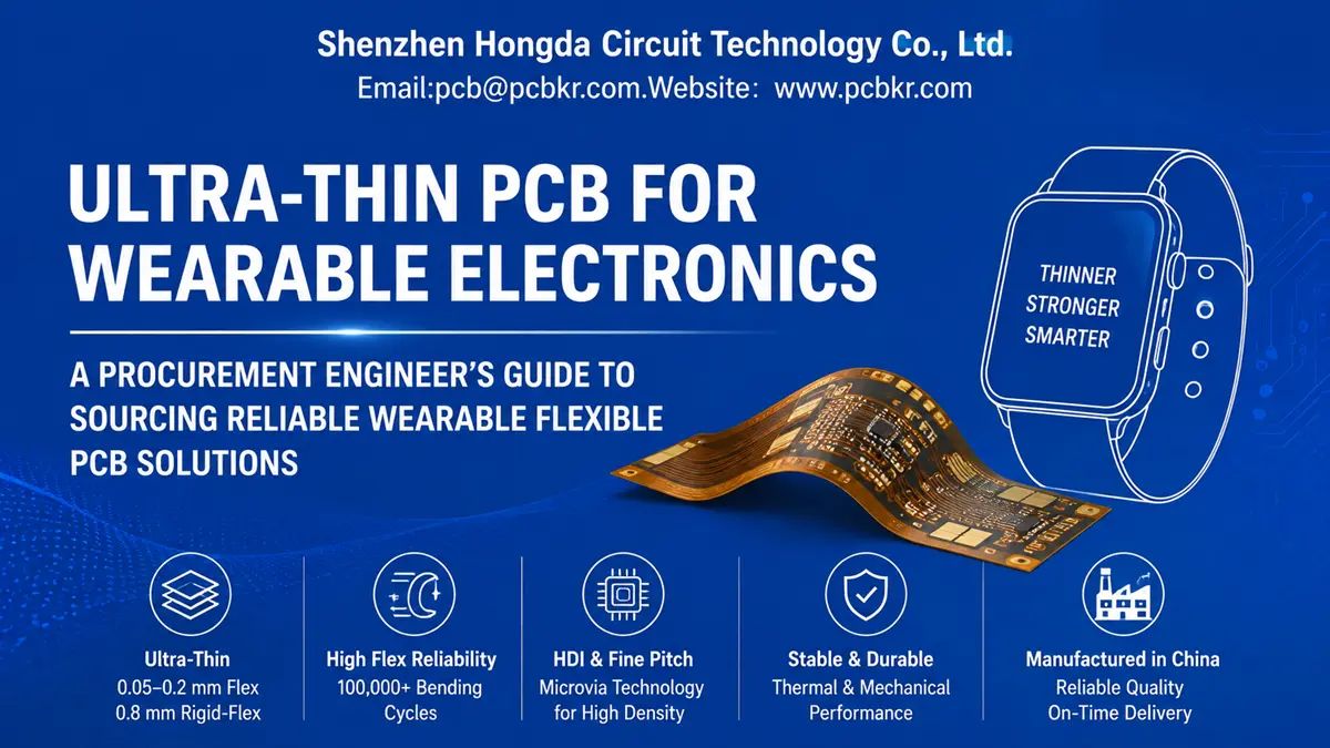 ultra thin PCB for wearable electronics manufacturing guide by Shenzhen Hongda Circuit Technology Co., Ltd.