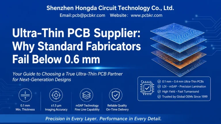 Ultra Thin PCB Supplier - Hongda Circuit 0.1mm HDI and mSAP Manufacturing Capability