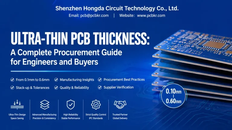 Ultra-thin PCB thickness procurement guide and manufacturing options by Hongda Circuit
