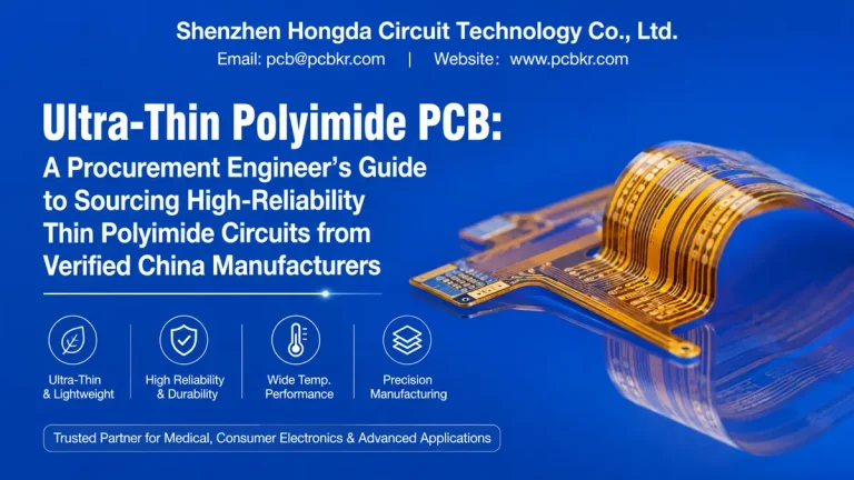 Ultra thin polyimide PCB procurement guide and high-reliability flex circuit manufacturing by Shenzhen Hongda Circuit Technology